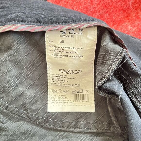 Alberto Ceramica Black "Tom" Wrinkle Resistant Comfort Fit Dress Pants - Picture 8 of 8